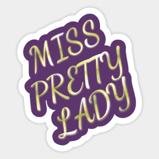 Miss Pretty Lady Sticker